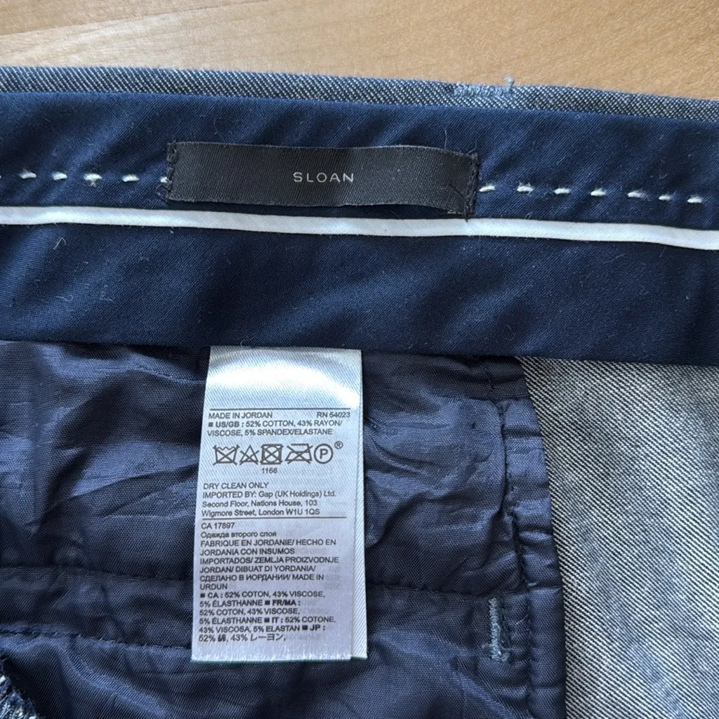 Banana Republic Mid-Rise Sloan Chambray Ankle Woven Career Dress Pant Trouser 10 - Image 8