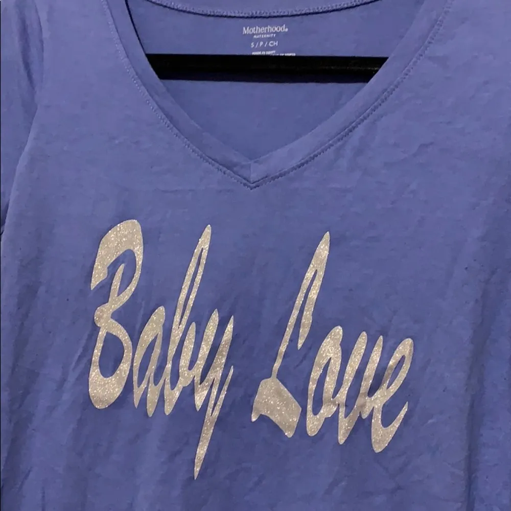 Motherhood maternity sparkle baby love top - Image 2