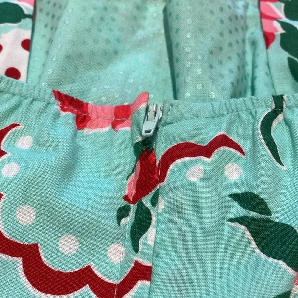 Heart of Haute Elizabeth Adjustable Strap Pin Up Vtg Inspired Dress Rockabilly S Green - Image 6