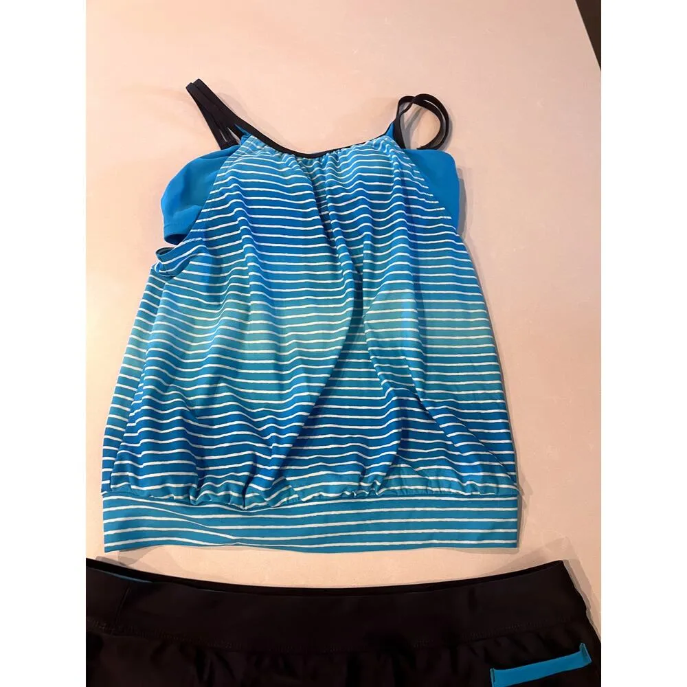 Free Country Matching Tennis Skirt And Workout Top Built in Bra Preppy Tennis XL - Image 3
