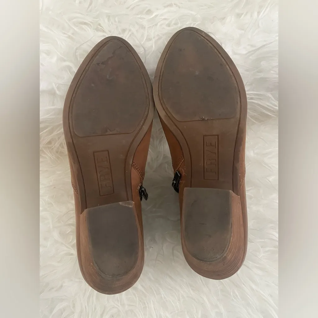 Frye Leather Brown Ankle Boots - Image 5