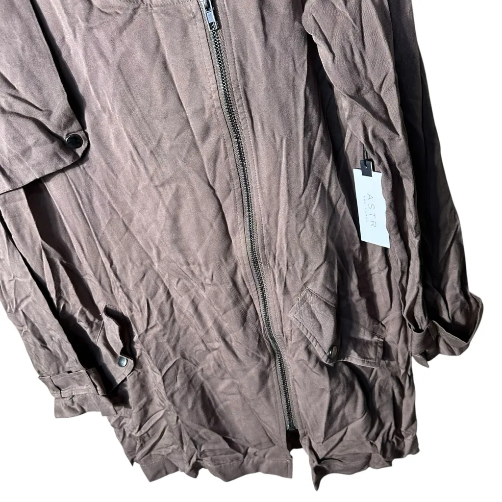 NEW ASTR Belted Lightweight Utility Jacket Size XS - Image 4