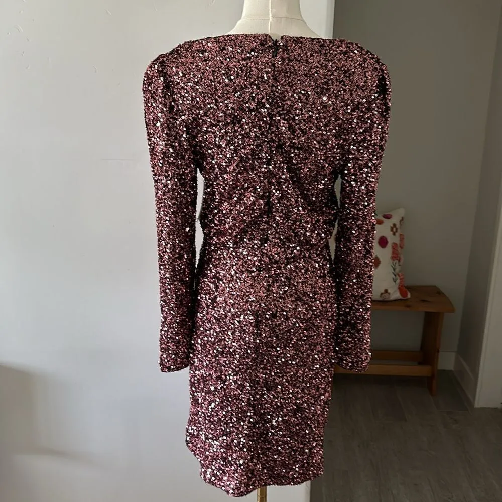 ASTR The Label Paris Sequin Faux Wrap Minidress New! - Image 5