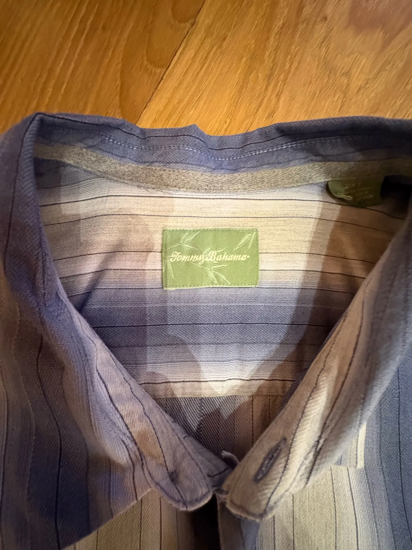 Tommy Bahama Blue and White Striped Casual Shirt - Image 2