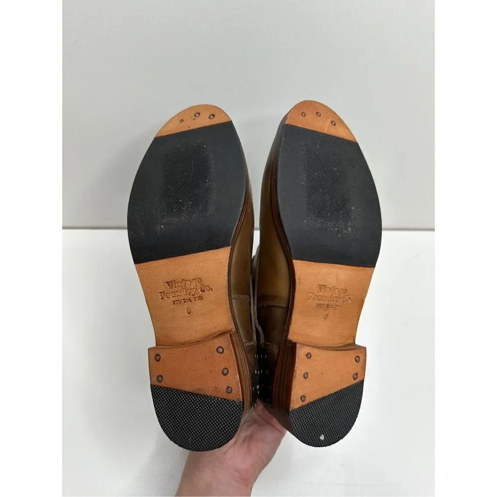 Vintage Foundry Co Distressed Leather Sherry Buckle Boots Vintage Inspired 6 Brown - Image 10