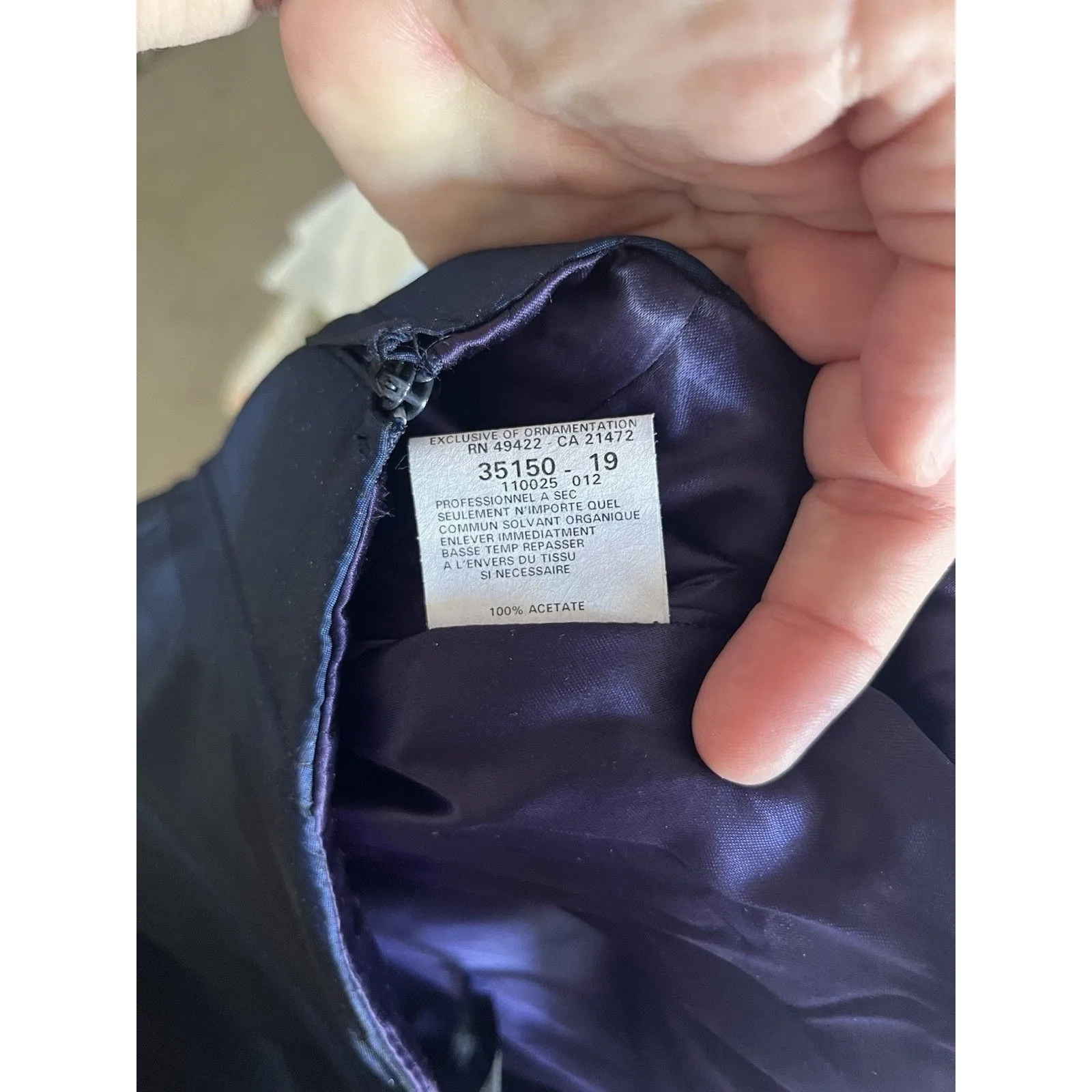 Jessica McClintock for Gunne Sax Blue Glitter Strapless Formal Dress Size 3 - Image 12