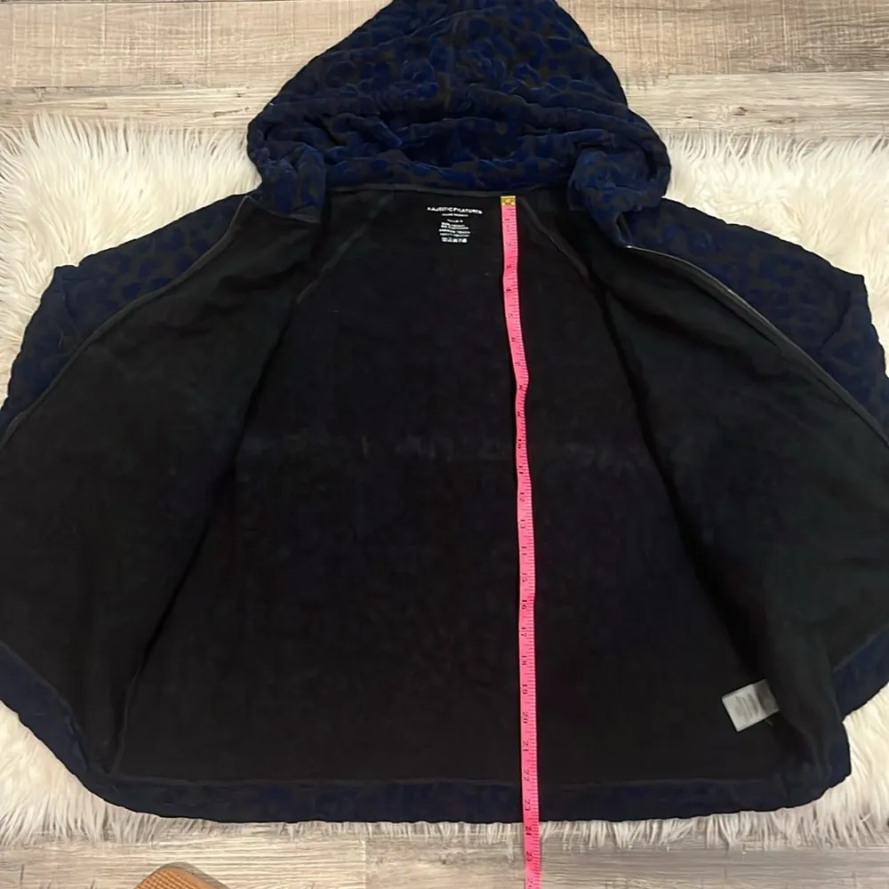 French touch soft touch leopard burnout zip front jacket XL - Image 14