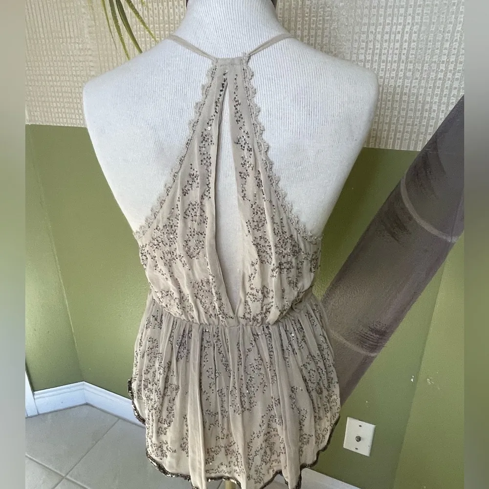 Free People beaded sequin embellished top Size S - Image 9