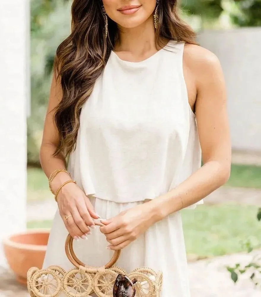 Pink lily NEVER WANNA LEAVE BEIGE JUMPSUIT - Image 4