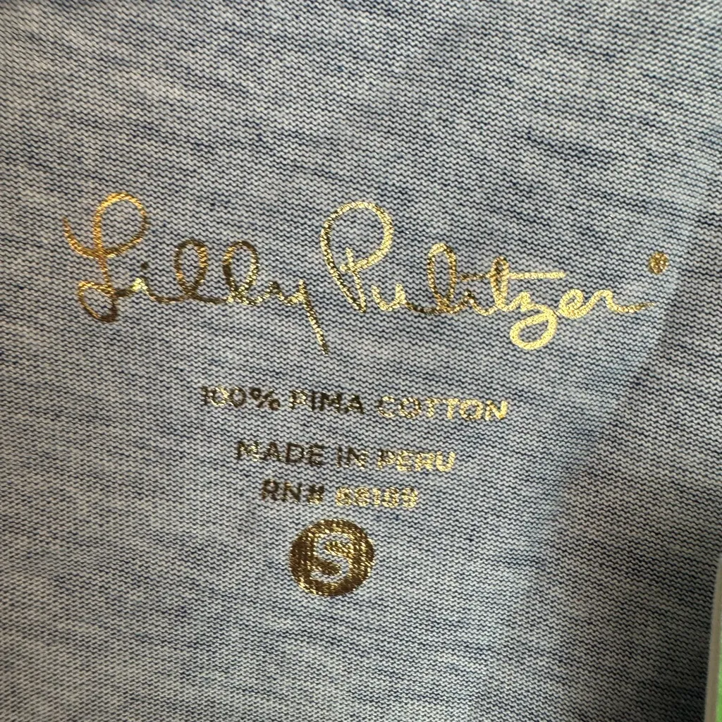 NWT Lilly Pulitzer Ocean Ridge Resort Navy Blue Pink Elephant Half Drop Print - Image 6