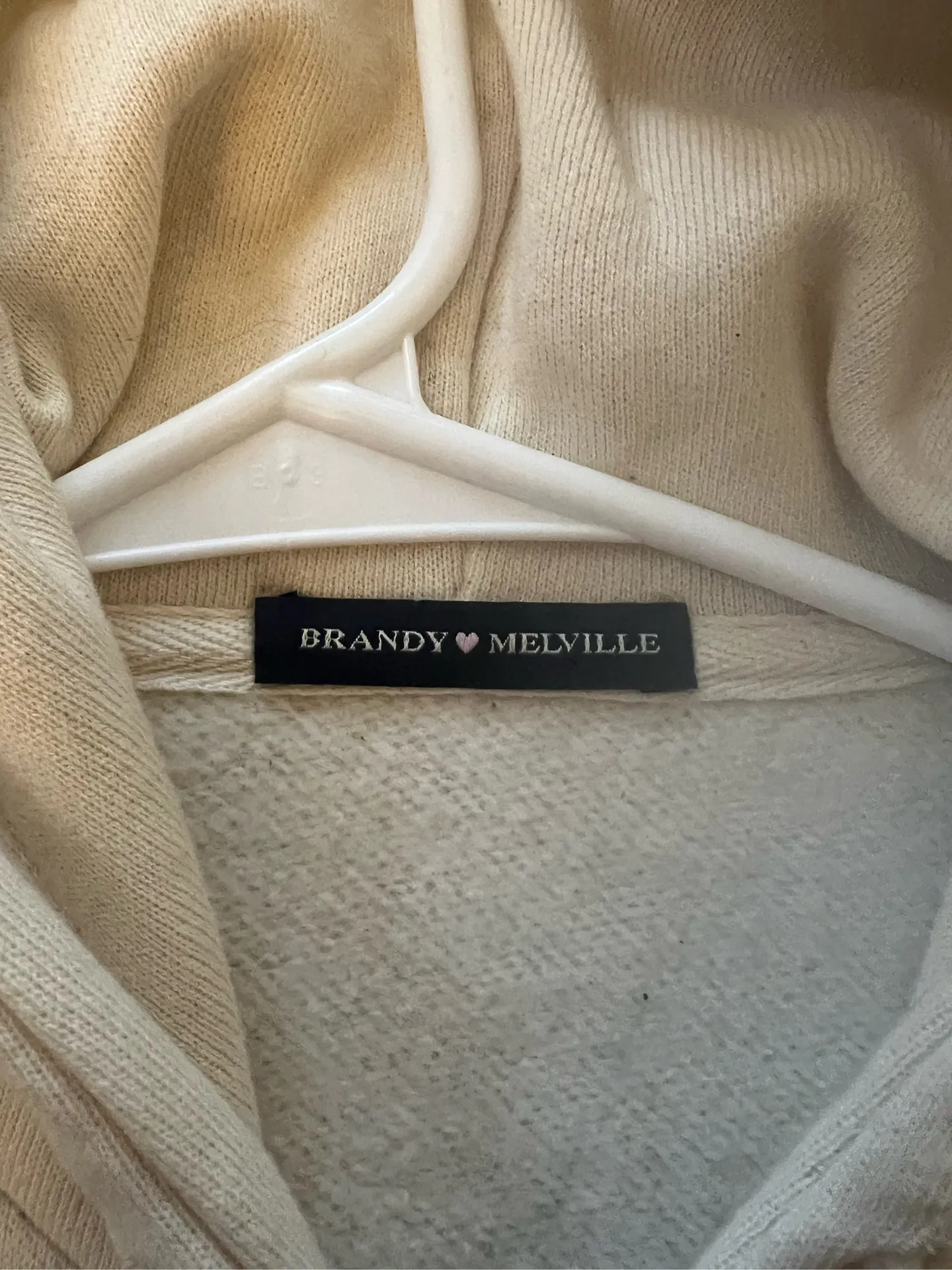 John Galt Off White Crystal Cropped Hoodie - Image 2