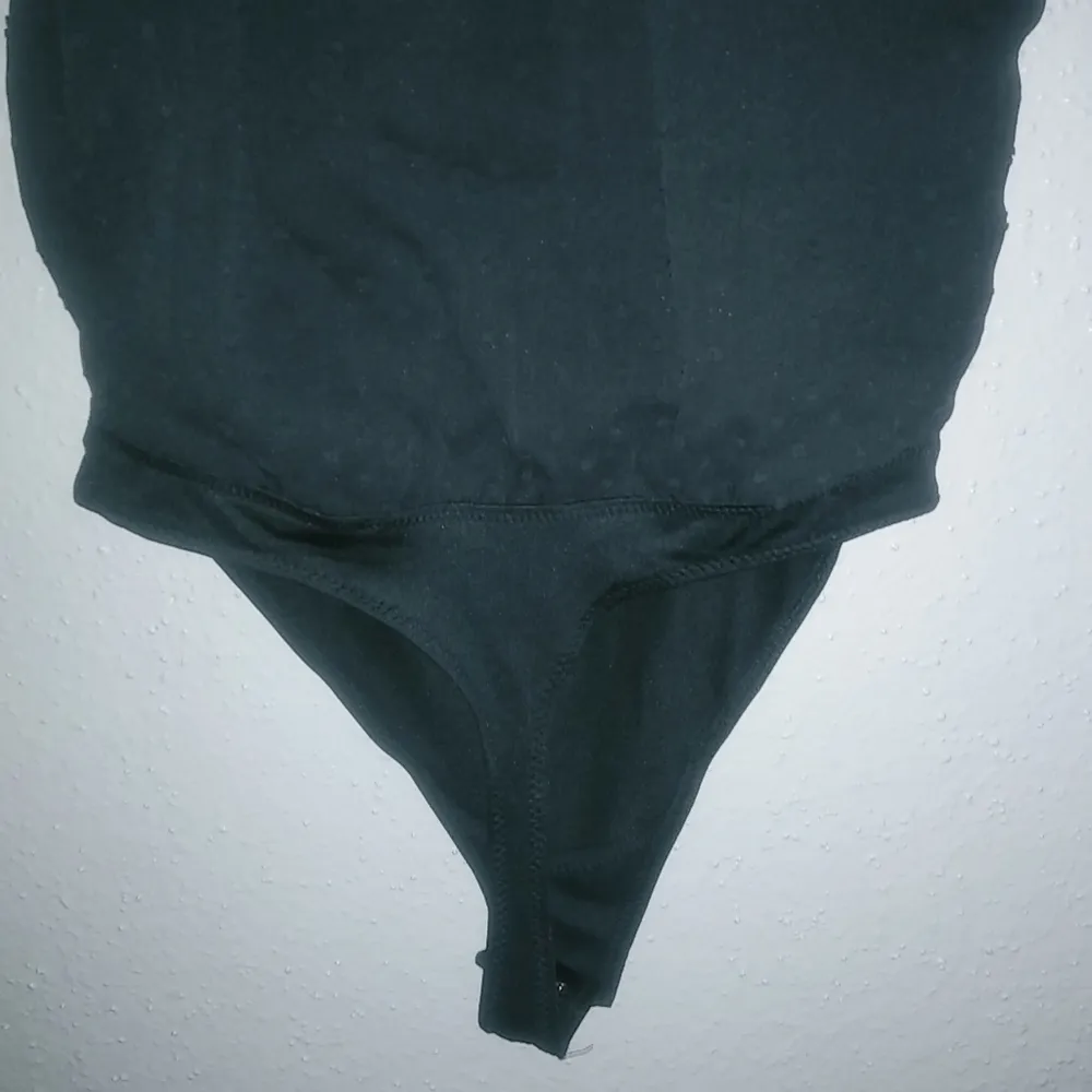 Abercrombie & Fitch XXS Swiss Dotted Chenille Body Suit Textured Black - Image 2