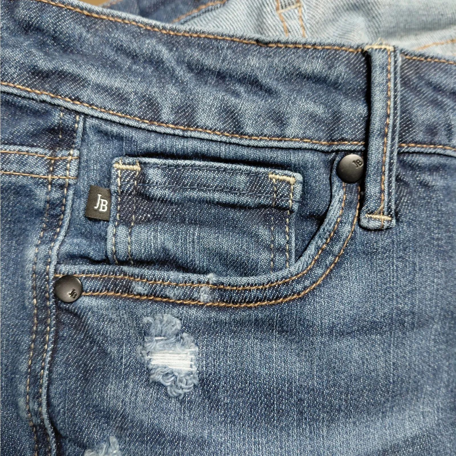 Judy Blue Womens Jeans Size 3/26 Blue High Rise Flare Distressed Boho Festival - Image 8