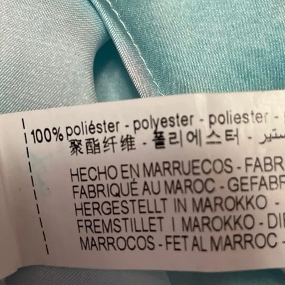 Zara Multicolor Silk Satin Tie Dye Cowl Neck Cami Camisole Crop Tank Top Size XS - Image 5