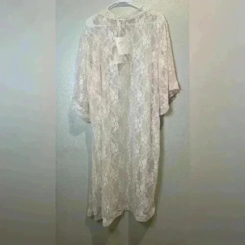 Pia Gladys Perey NWT Women’s Guipure Wedding Sheer Lace‎ Robe Size 4 - Image 7