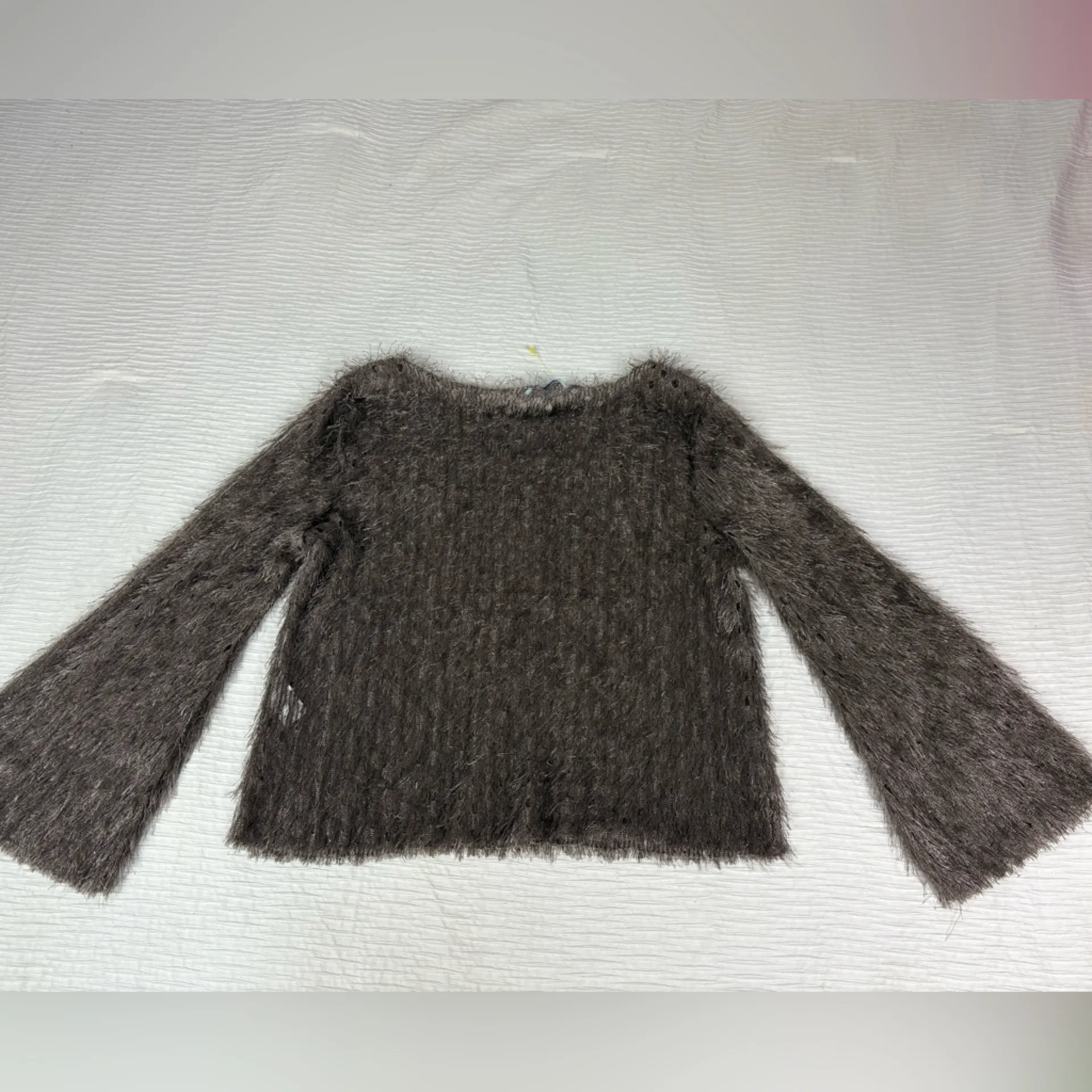 She + Sky Textured Charcoal Sweater - Image 3