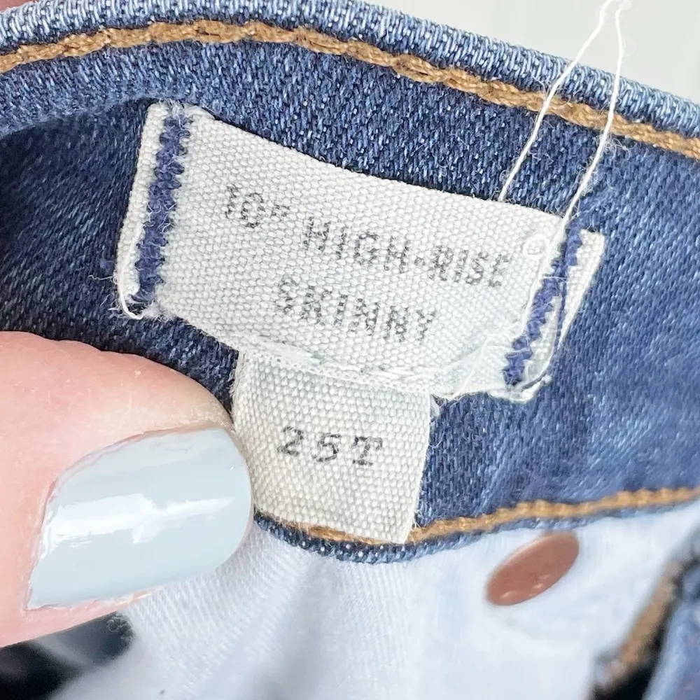 Madewell Tall 10" High-Rise Skinny Jeans in Danny Wash Stretch Women's Size 25T - Image 6