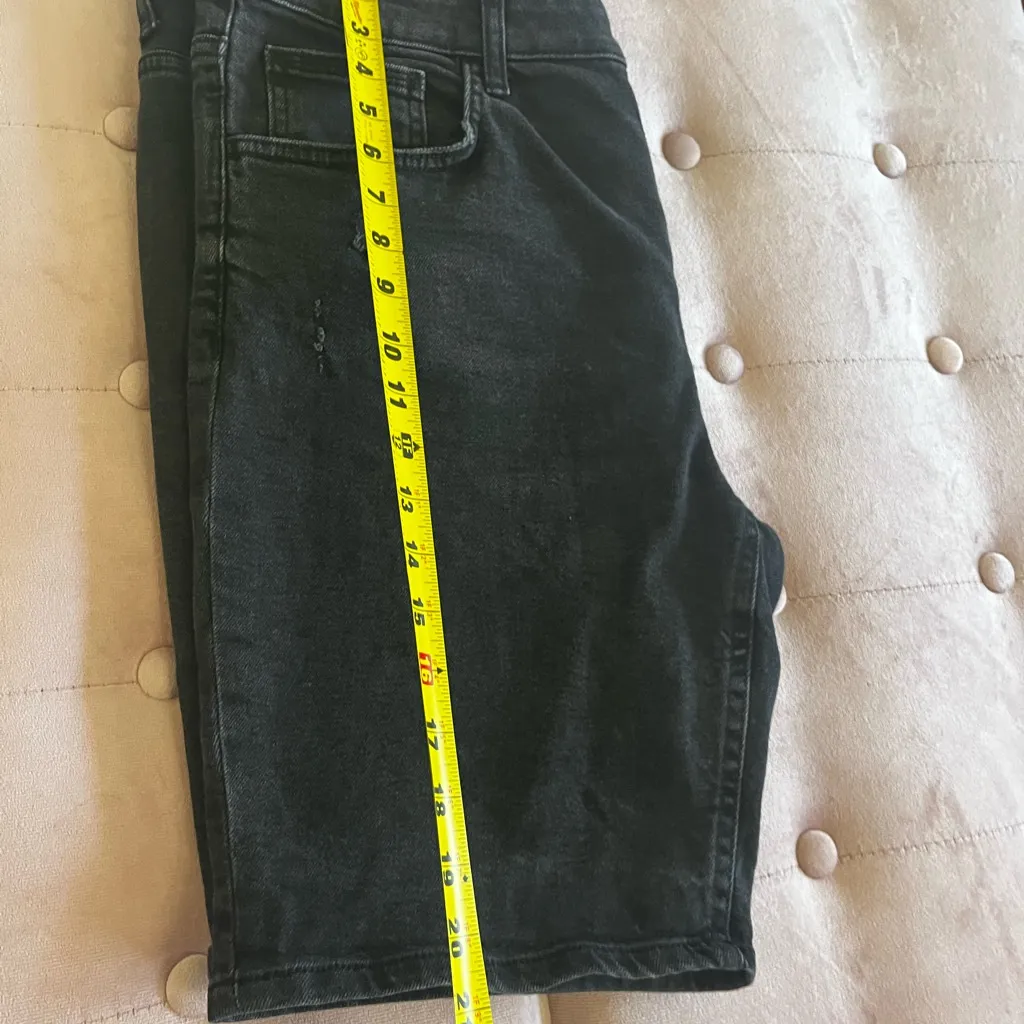 Bershka Charcoal Denim Shorts - Image 7