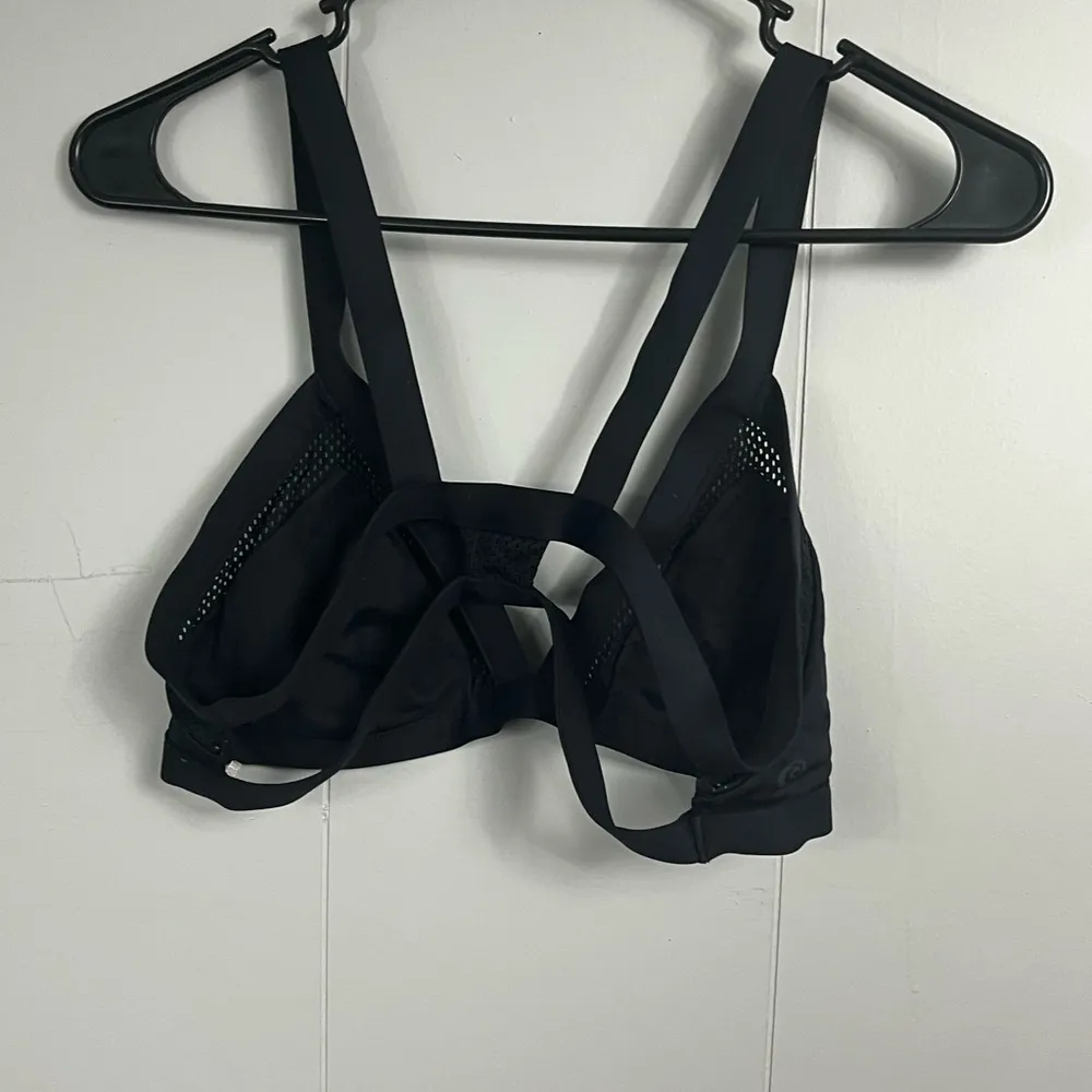 Black Cross Bikini Top with Mesh Detail - Image 7