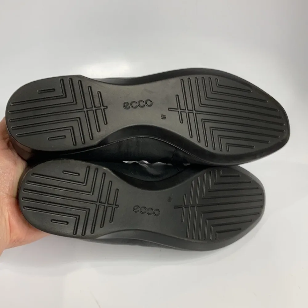 ECCO‎ black leather ballet flats size 40 - Image 5