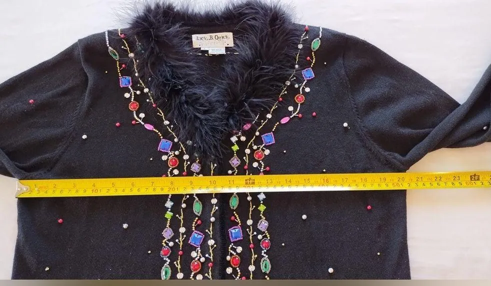 Vintage Jack B Quick Beaded Sweater Size Large Women’s Jacket - Image 12