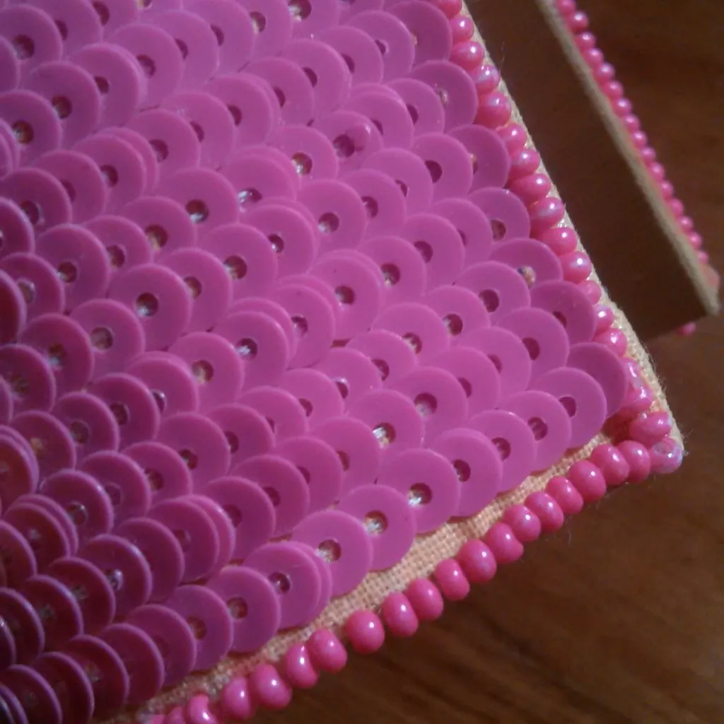 Handcrafted Fushsia Seed Beaded Butterfly Cuff Bracelet - Image 11