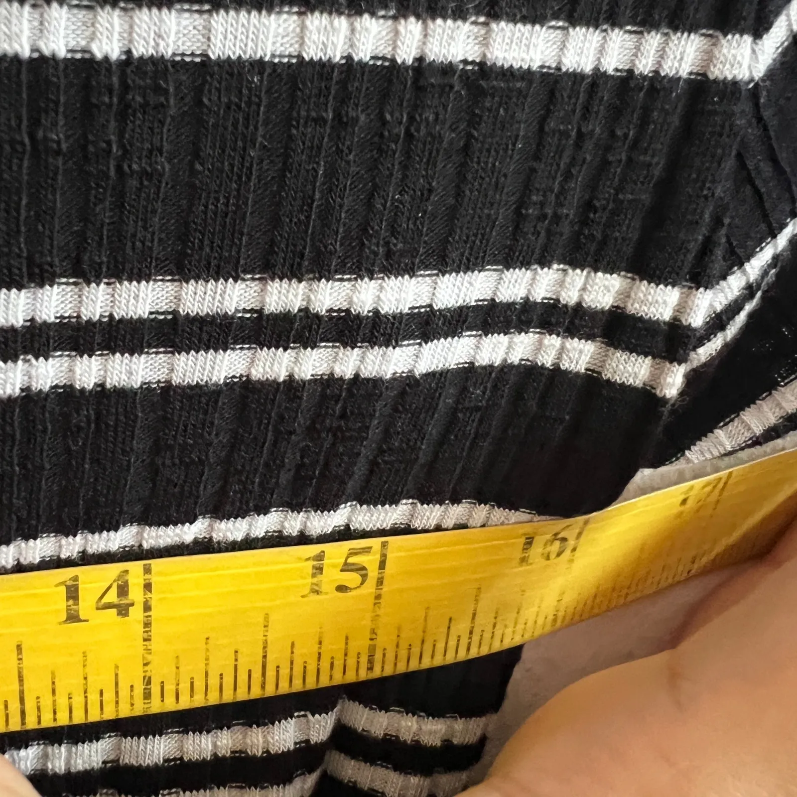 Black Striped Wrap Top Y2K Indie Sleaze Soft Goth Grunge‎ Retro Small - Image 6