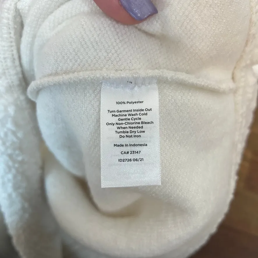 Haven Well Within Sherpa Sweater XS NWT $98‎ Cream Fuzzy Soft Mock Neck Cozy - Image 7