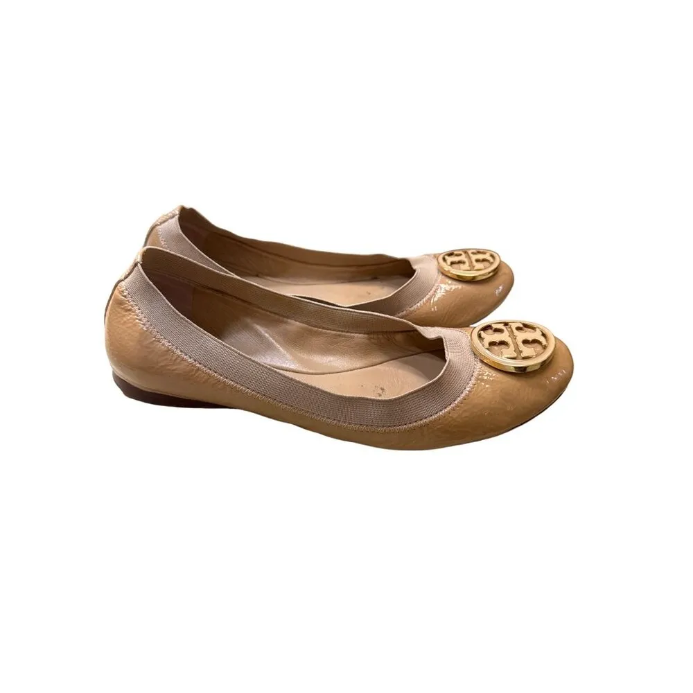 Tory Burch women’s tan ballerina shoes/flats size 7.5 M SKU 3134 - Image 3