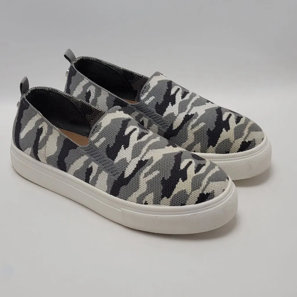 Women's Steve Madden Maygee Gray Camo Knit Stretchy Slip-On Sneakers Size 9 - Image 13