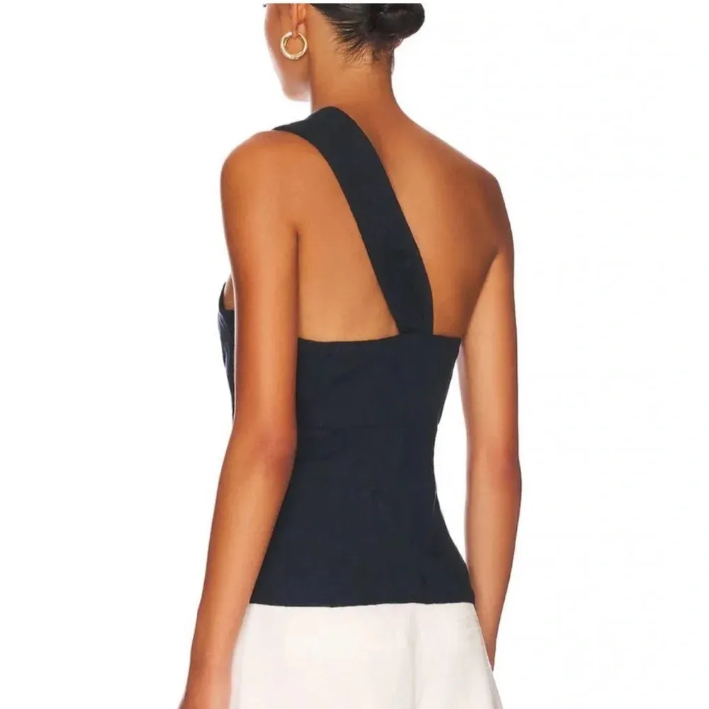 Veronica Beard Belinda one-shoulder jacquard top- size 6 - Image 3