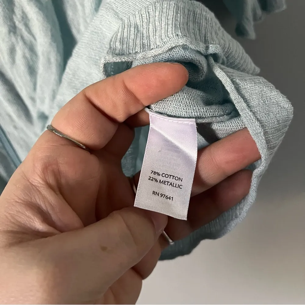 J Jill light Blue zip up hoodie size xl lightweight - Image 5