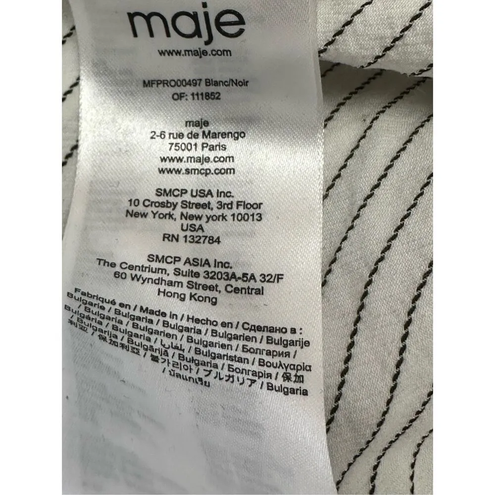 Maje Stripes Mini Dress Sz:3 - Image 7