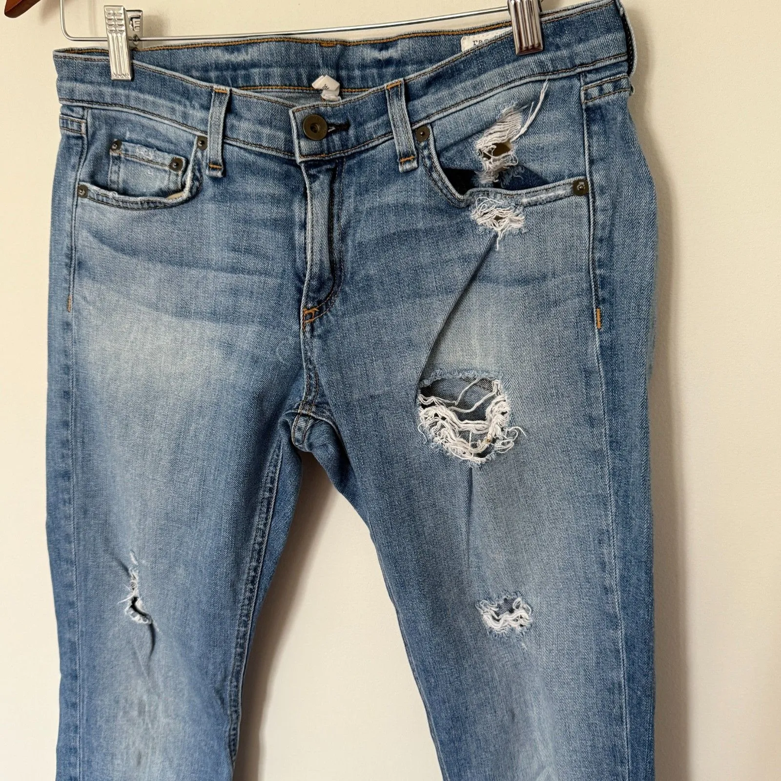 Rag & Bone Dre Distressed Atwater Ankle Low Rise Jeans Sz 28 - Image 12