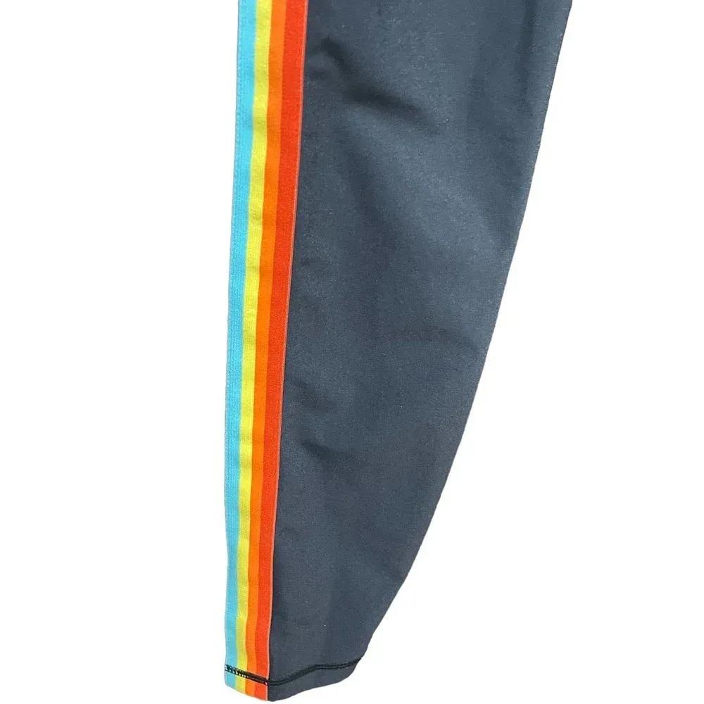 Spiritual Gangster Essential High Waist Rainbow Striped Leggings Black Size XS‎ - Image 6