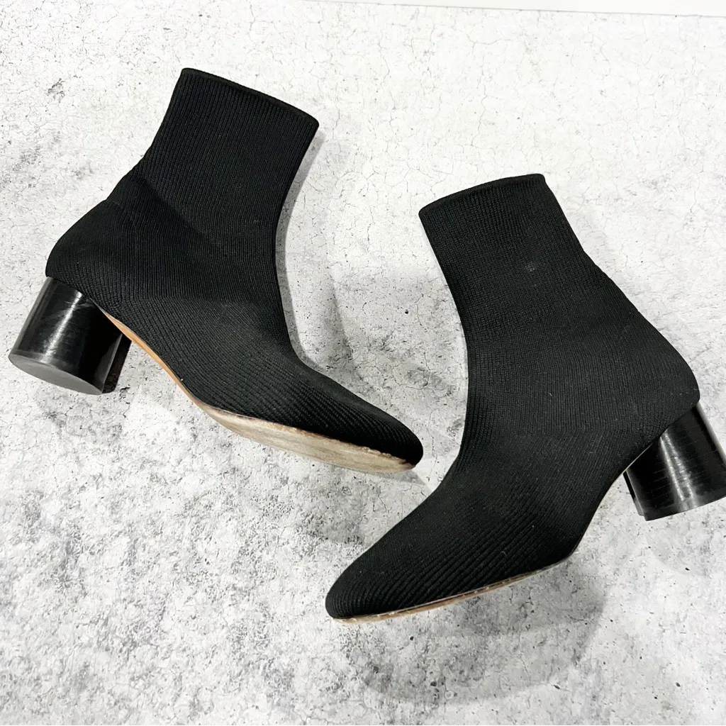Vince Tasha Black Knit Modern Sock Bootie Size 8 - Image 2