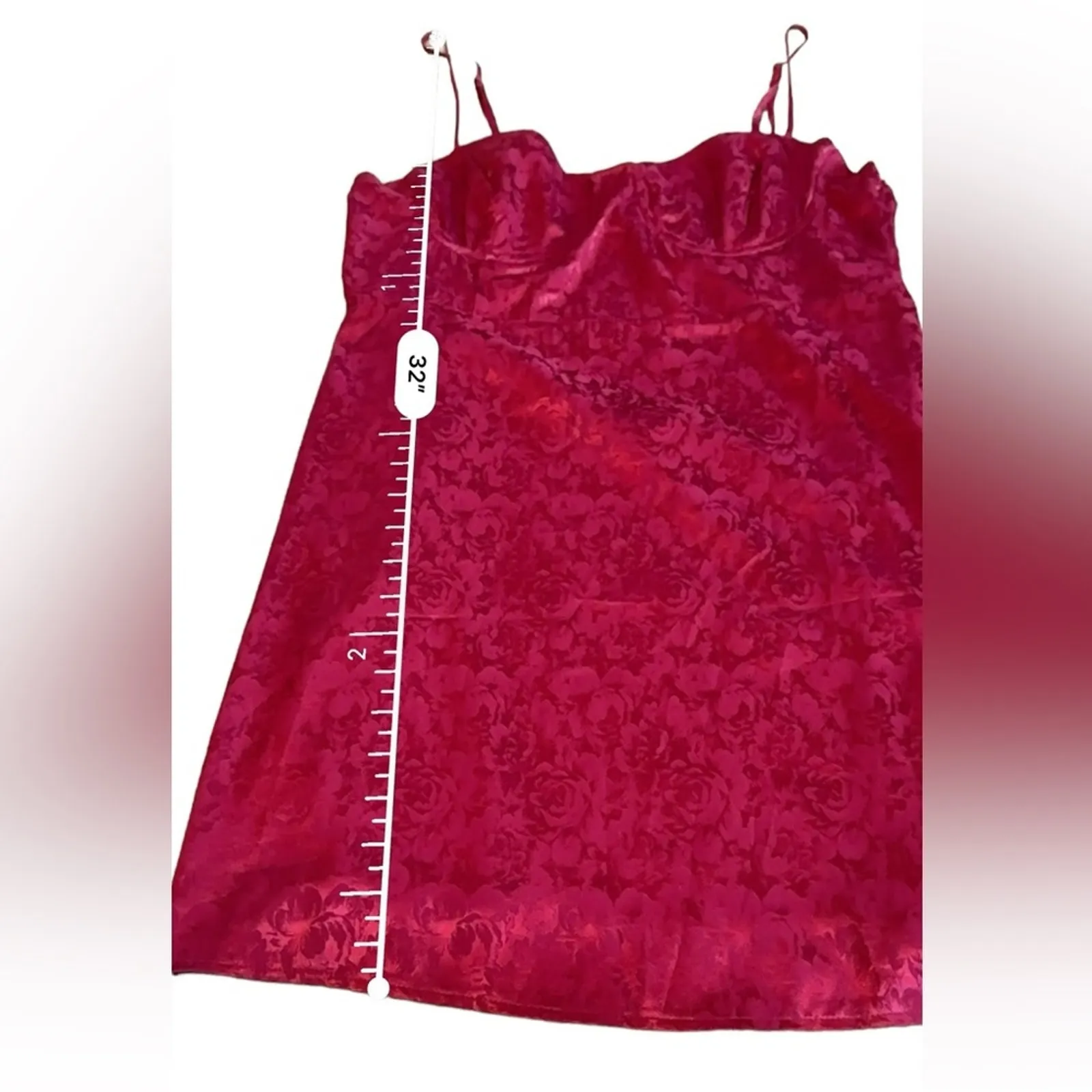 Princess Polly Diva Floral Print Sleeveless Lingerie Mini Dress in Deep Red NEW‎ - Image 13