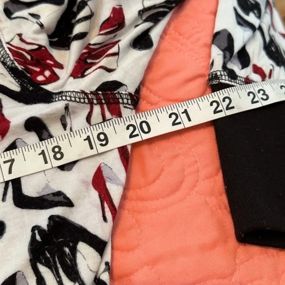 Women's  Red and White Pajama Gown - Image 10