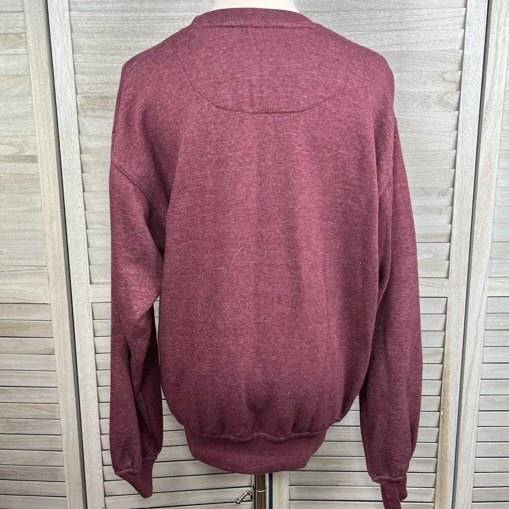 PACIFIC & CO Virginia Beach Embroidered Crewneck Sweatshirt Cranberry Heather-S - Image 2