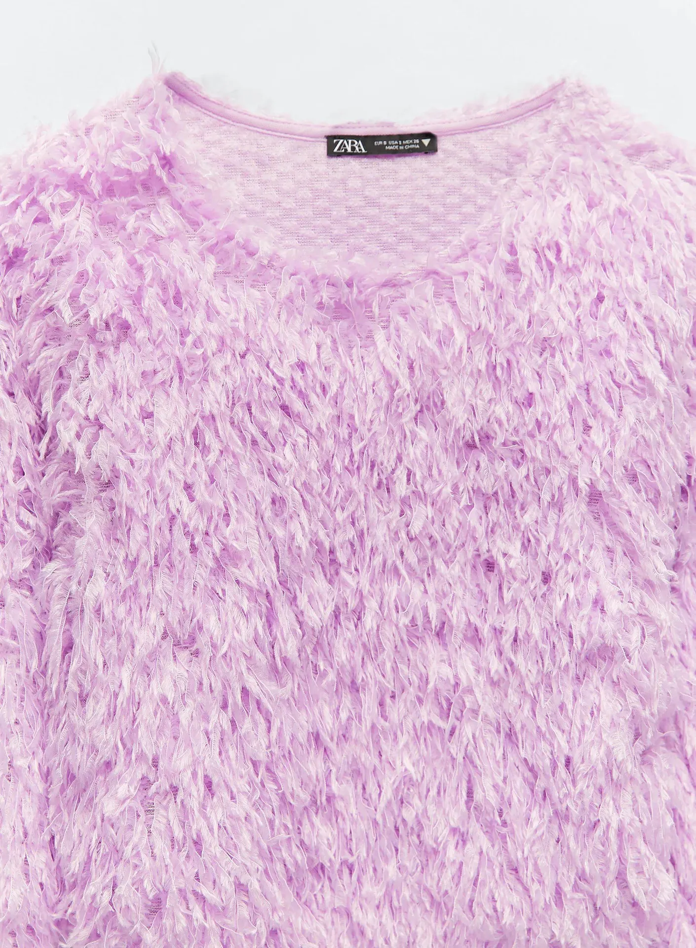 NWT  Feather-Effect Stretchy Sweatshirt TRF - Image 5