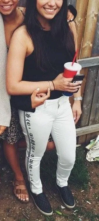 Kensie White Aztec Jeans - Image 4