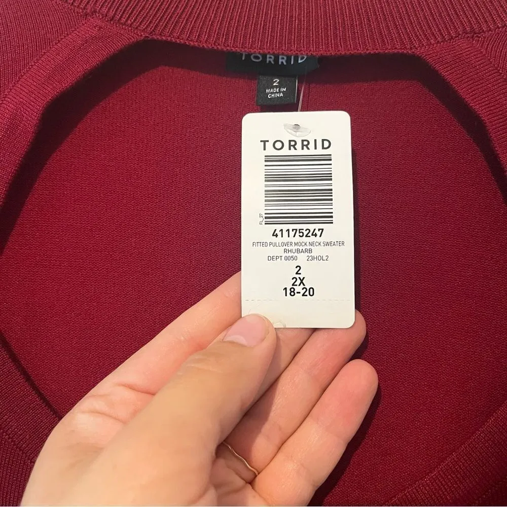 Torrid Red Knit Sweater size 2x size 2 NWT - Image 9