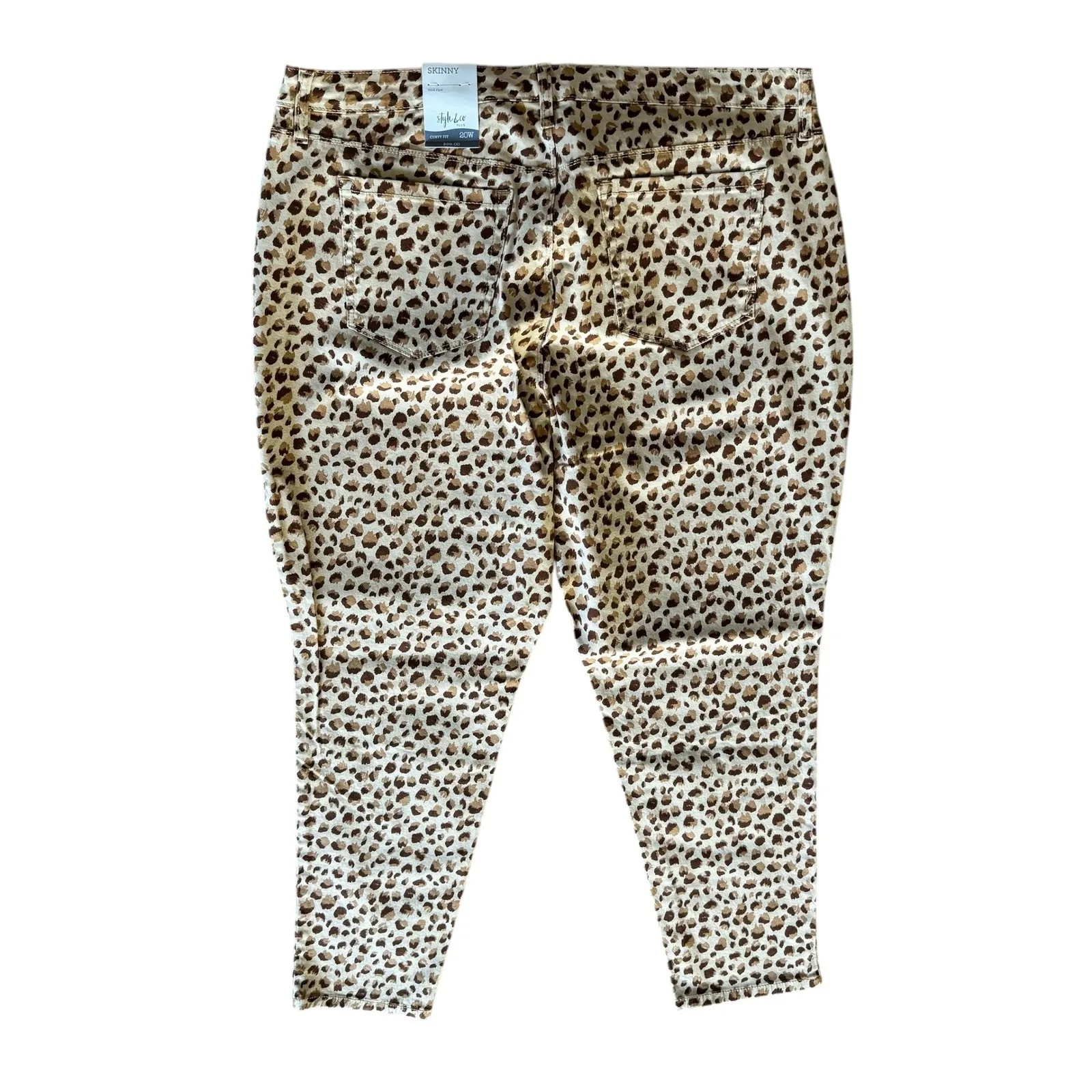 Style & Co Plus Size 20W Leopard Print Skinny Mid Rise Curvy Fit Jeans - Image 10