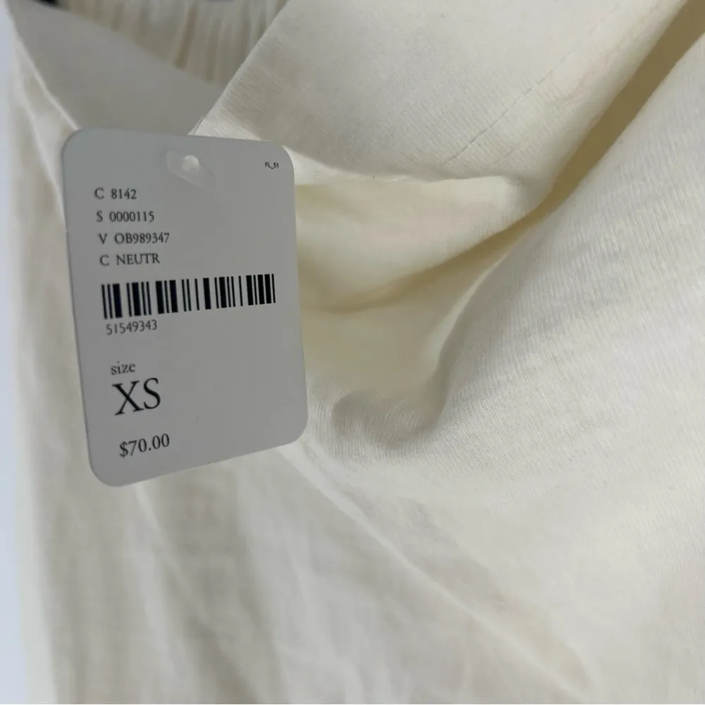 Free People Beach Elizabeth Midi Dress Cotton Strapless Breathable Slit - Image 9