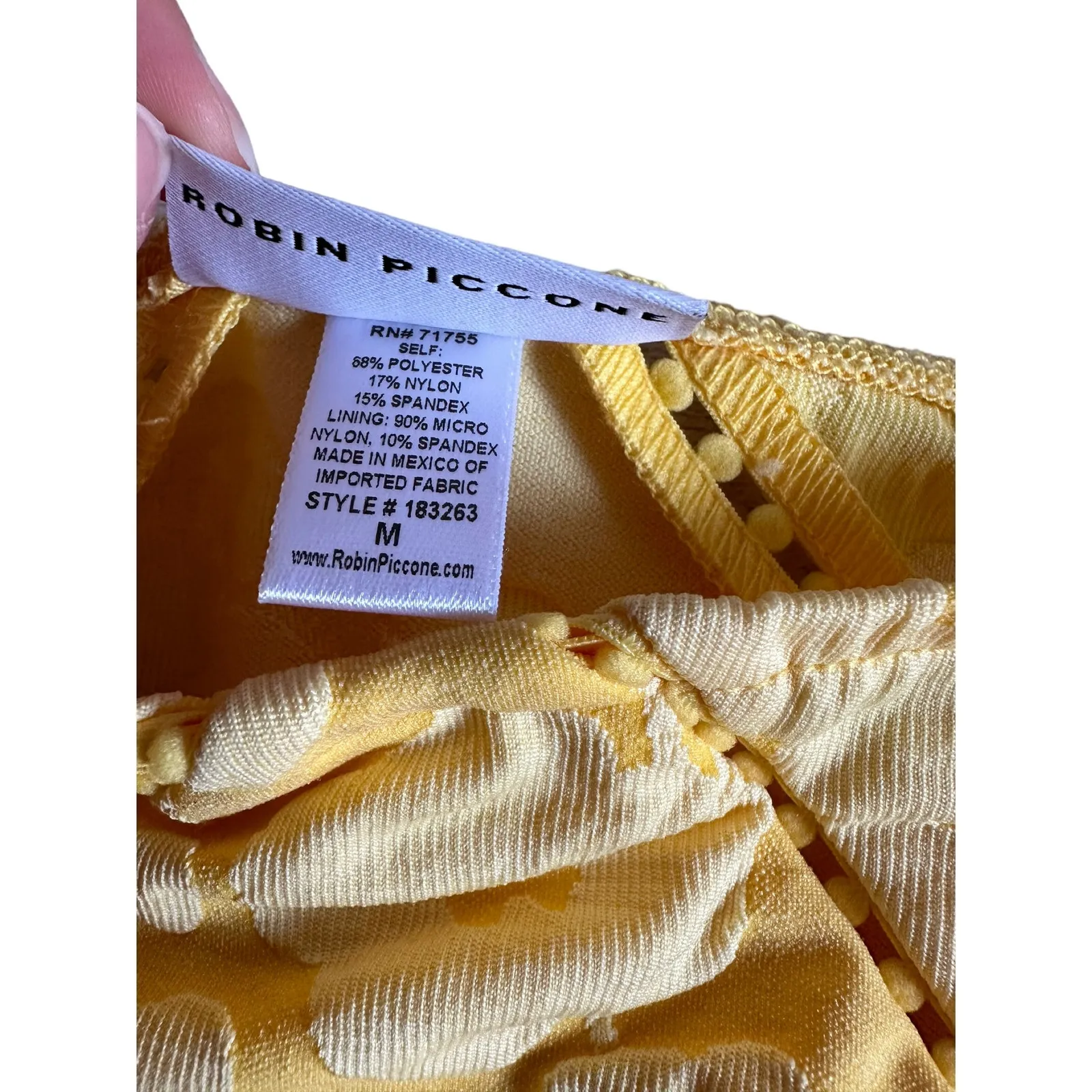 Robin Piccone women's Sadie marigold Bikini Bottom Medium NEW‎ $66 - Image 6