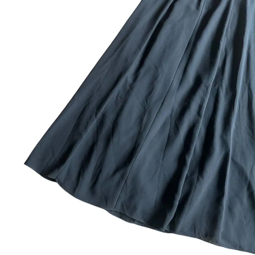 Scott McClintock Retro 90s Black Maxi Dress Gown High Neck Lace Applique Size 6 - Image 9