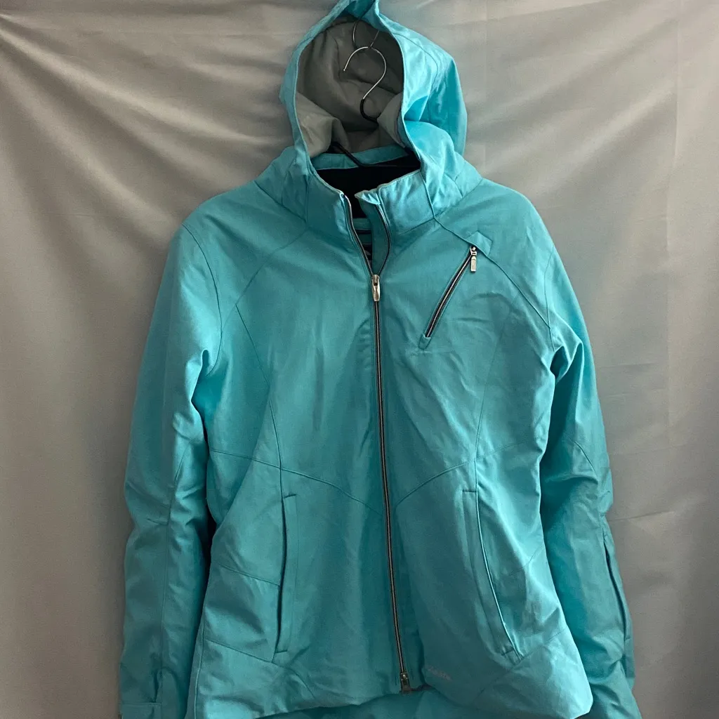BOULDER GEAR Women's SIZELARGE TURQUOISE Blue Hooded Jacket Multipocket zipfront Size L - Image 8