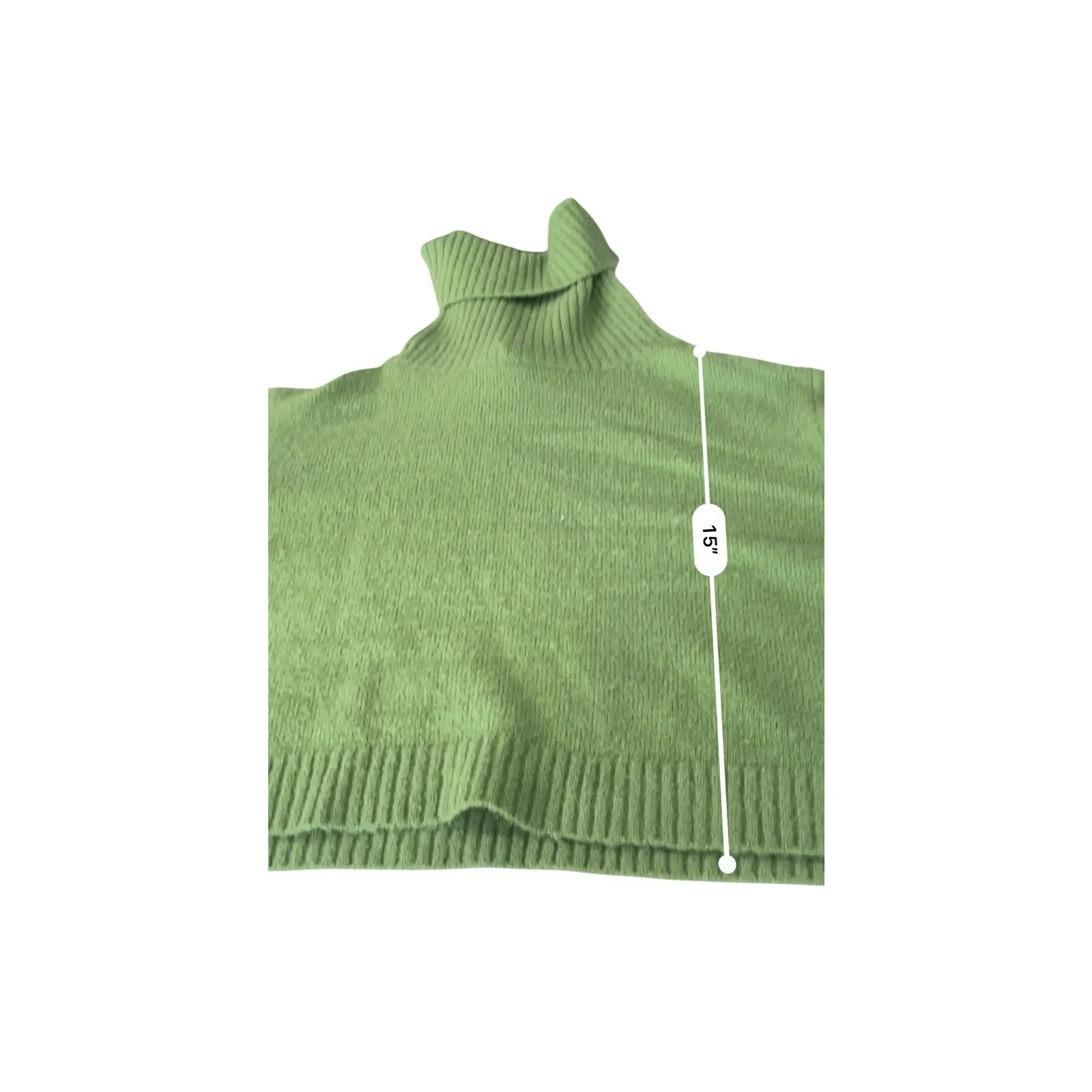 Princess Polly Zahara Cropped Turtleneck Sweater Green Women's size 6 - Image 8