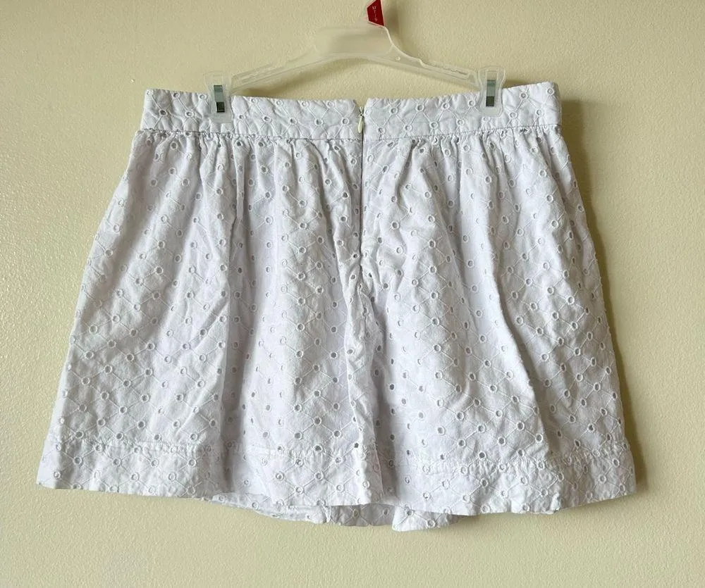 NWOT Gap Small White 100% Cotton Embroidered Eyelet Mini Skirt Lined Gym Summer - Image 5