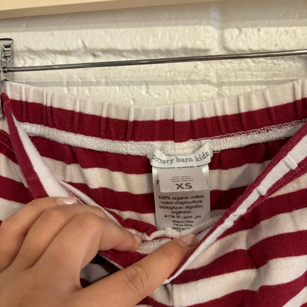 Pottery Barn Classic Stripe Family Pajama Collection Red Size XS - Image 6